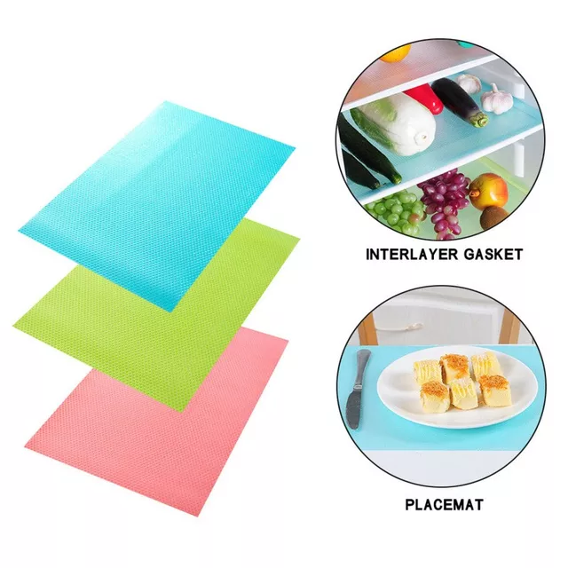Picture of 4pcs/set New Refrigerator Waterproof Pad Antifouling Mildew Moisture Can Be Cut Washed Pad Fridge Mats Cabinet Mat(Multicolor)