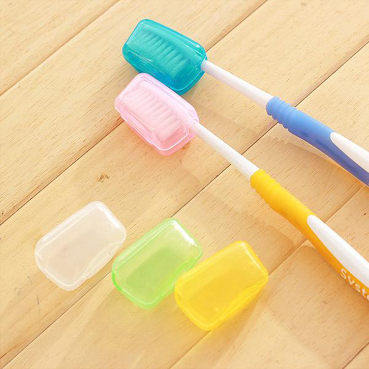 Picture of 5 Pcs Set Portable Travel Toothbrush Case Protective Toothbrush Head Cover Dust Cover for Bathroom Use(Multicolor)