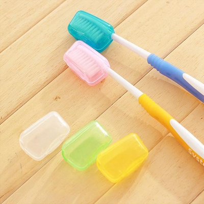 Picture of 5 Pcs Set Portable Travel Toothbrush Case Protective Toothbrush Head Cover Dust Cover for Bathroom Use(Multicolor)