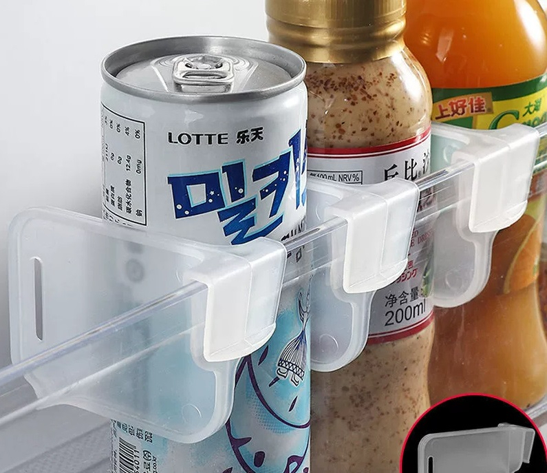 Picture of 10 Pcs Refrigerator Side Divider Household Refrigerator Small Storage Divider Kitchen Storage(Tranaparent)