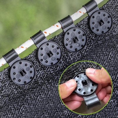 Picture of 50 Pcs Tarp Clips Shade Net Heavy Duty Lock Grip Shade Cloth Fix Plastic Clamp Fence Fabric Clips for Greenhouse Outdoor Net()