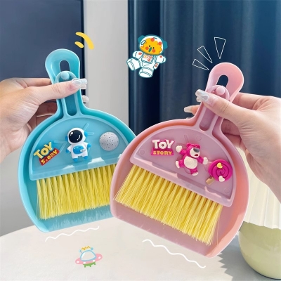 Picture of 1 Pcs Home desktop mini broom Computer keyboard debris cleaning brush Small broom set with dustpan Kitchen debris brush