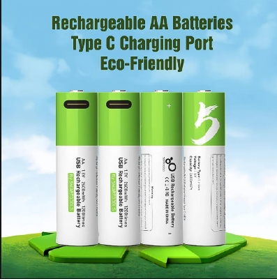 Picture of 🔋 SmartTools RB40 AA 1.5V 2600mAh Rechargeable Battery – 4pcs Set (Green)