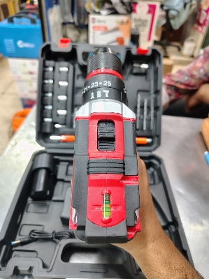 Picture of ⚡ HR 12V Cordless Drill Machine – Compact & Lightweight Power Tool (2pcs Set) (Red)