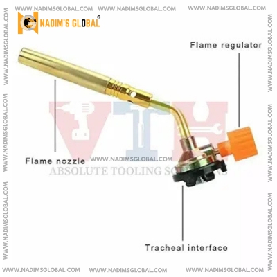 Picture of NADIM'S GLOBAL® Blow lamp Torch, Windproof, Adjustable Flame with 1300°C High-Temp Heat | Ideal for Precision Soldering, Brazing, Plumbing, DIY & Cooking Torch.