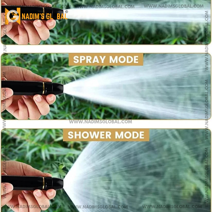 Picture of Water Spray Gun for Car Wash Garden Home Garden Hose Pipe Spray Gun 1/2 Inch Adjustable High Pressure Water Gun Nozzle for Car Wash Multi Use - KaberTrade (Black)