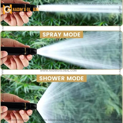 Picture of Water Spray Gun for Car Wash Garden Home Garden Hose Pipe Spray Gun 1/2 Inch Adjustable High Pressure Water Gun Nozzle for Car Wash Multi Use - KaberTrade (Black)