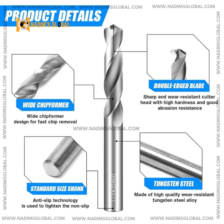 Picture of 5/32 Iron Drill Bit Set – High Speed Steel (10pcs Pack) (White)