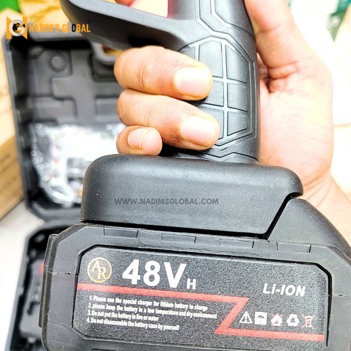 Picture of 48V Rechargeable Cordless High Pressure Car Washer Machine – Portable Power Washer with 2Pcs Battery & Accessories (Black)