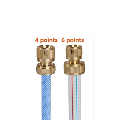 Picture of Manufacturer-Supplied High-Pressure Direct Spray Water Gun Copper Nozzle for Household Car Wash High-Powered Garden Water Jet (Gold)