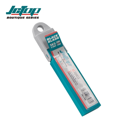 Picture of JCTOP 18mm Snap off Blades SK5 High-carbon Steel Utility Knife Blade Sharp / Durable Replacement Blades/10pcs -EQ4015 (Black)
