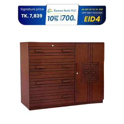 Picture of Andormahal Classic Wardrobe with Four Drawers 4ft by 4ft by 16 inch