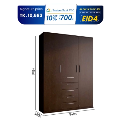 Picture of Andormahal (Made of  Melamine Laminated Board) 3 part Almirah / Cupboard