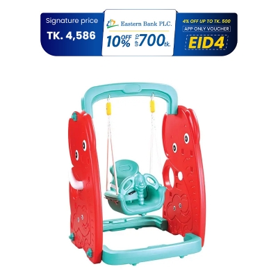 Picture of Elephant Dolna Easy Set Up Playset for Indoor Outdoor Backyard, Easy to Store, Safe Toy for Toddler, Kids