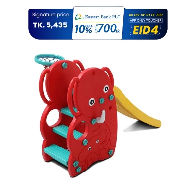 Picture of Elephant Slider Easy Set Up Playset for Indoor Outdoor Backyard, Easy to Store, Safe Toy for Toddler, Kids