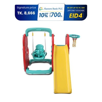 Picture of Elephant Combo Easy Set Up Playset for Indoor Outdoor Backyard, Easy to Store, Safe Toy for Toddler, Kids