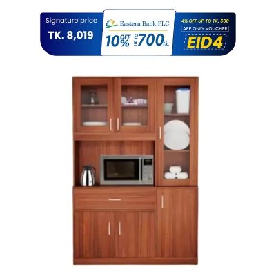 Picture of Progressive - Modern Home Furniture Kitchen Cabinet with Oven Rack & Kitchen Storage Crockery Unit - Kitchen & Dining- Vibes M