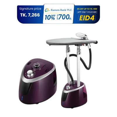 Picture of Miyako Steam Iron Vertical Steam Steamer for Clothes, 1950W Telescopic Double Posts Steamer for Commercial Home