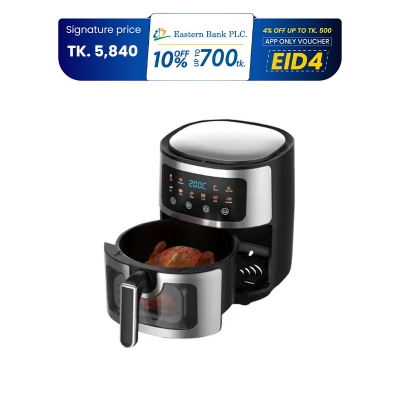 Picture of Gazi Smiss 1300W 6 Litres Air Fryer (GA-AF-14) with Stainless Steel Surface and Automatic Shut Off Technology and Frying