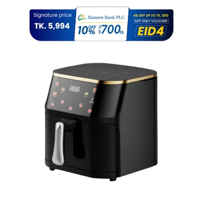 Picture of Gazi Smiss 1800W 7 litre Air Fryer (GA-AF-11) with Stainless Steel Surface and Automatic Shut Off Technology and Frying, Digital Touch Control and Timer  Customizable Temperature Settings