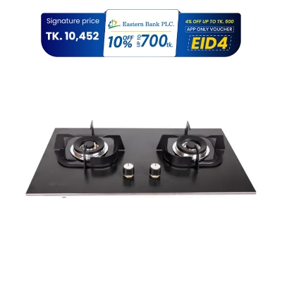 Picture of Gazi Smiss Double Gas Stove Made by High Quality Ceramic Marble Body and Brass Burner Cap- EG-B744M -(Best Price)