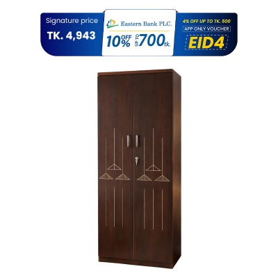 Picture of Meraj Furniture Nifty Niche - Modern 2 Doors Almirah CNC Design with Inner Storage Shelves by Meraj Furniture & Decor - Modern and Trendy