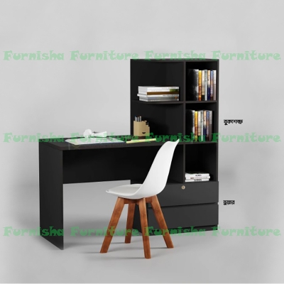 Picture of Modern Reading Table with Locker Drawer /Study Desk with Bookshelf /Home Office Desk / Computer Desk /Study Table /Laptop Table With Locker Drawer - Modern Home Furniture 50/45''