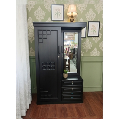 Picture of Rich Home Deco Paint Lacquer Polish Dressing Almirah, 1 Door Wardrobe, 1 Door Mirror Vanity Dressing Table, Almirah Dressing for Bedroom Clothes & Makeup Accessories Storage Organizer Shelves 72/30