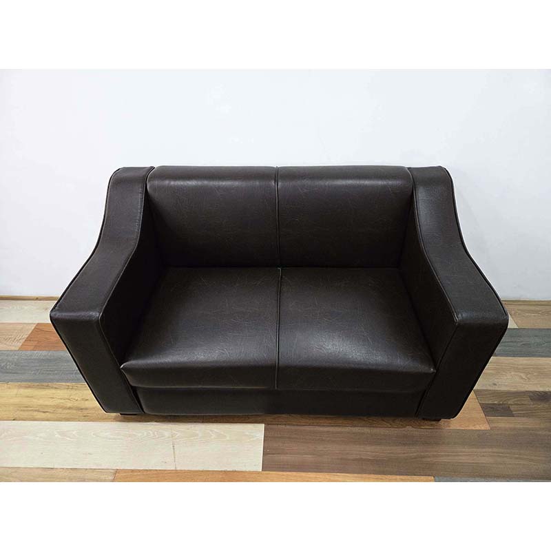 Picture of Faux Leather Sofa Set for Living Room Furniture | 2 Seater Sofa Set | 4 Seater Sofa | Sofa for Home & Office | Waiting Room Sofa | Pre-Assembled Color:- Black