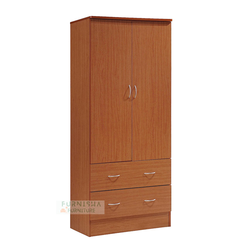 Picture of Modern 2 Door Almirah With  Cloth 2 Storage Drawer & Hanger Storage Cabinet and Cloth storage Shelf for your Sweet Home or Office Use 72x24"