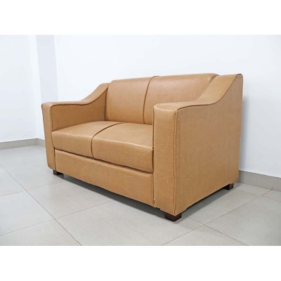 Picture of Faux Leather Sofa Set for Living Room Furniture | 2 Seater Sofa Set | 4 Seater Sofa | Sofa for Home & Office | Waiting Room Sofa | Pre-Assembled Color - Cream