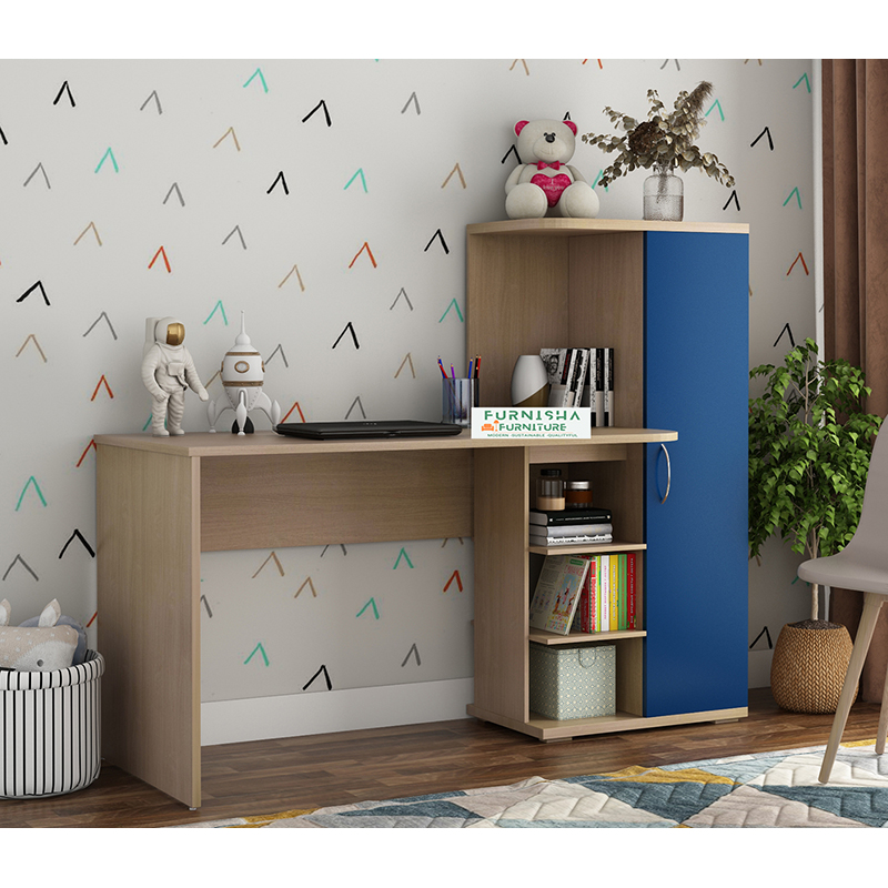 Picture of Mallium Engineered Wood Study & Computer Table, Home Office Work Desk with Locker Cabinet 3 Shelf Storage for Book & File Reading Table 50/42''