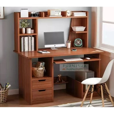 Picture of Levente Extendable Reading Table, Computer Table  With Keyboard Tray, Study Table with Storage Drawer and Book Shelf,  Multipurpose use for your home and office Desk, Activity Table Computer Office Study Writing Desk 54/45''