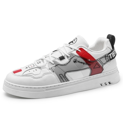 Picture of 2021 spring new mens casual sneakers sports trend of flying woven - White