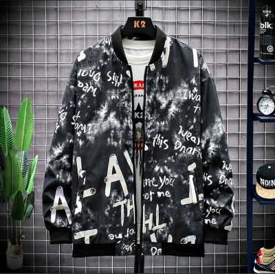 Picture of Men's jacket windbreaker Korean version top clothes tooling jacket men - Grey