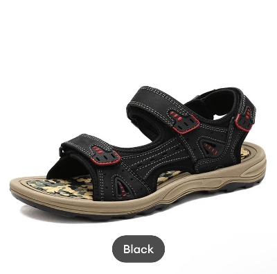Picture of New men's leather sandals men's shoes breathable outdoor sandals Yellow - Sandals For Men