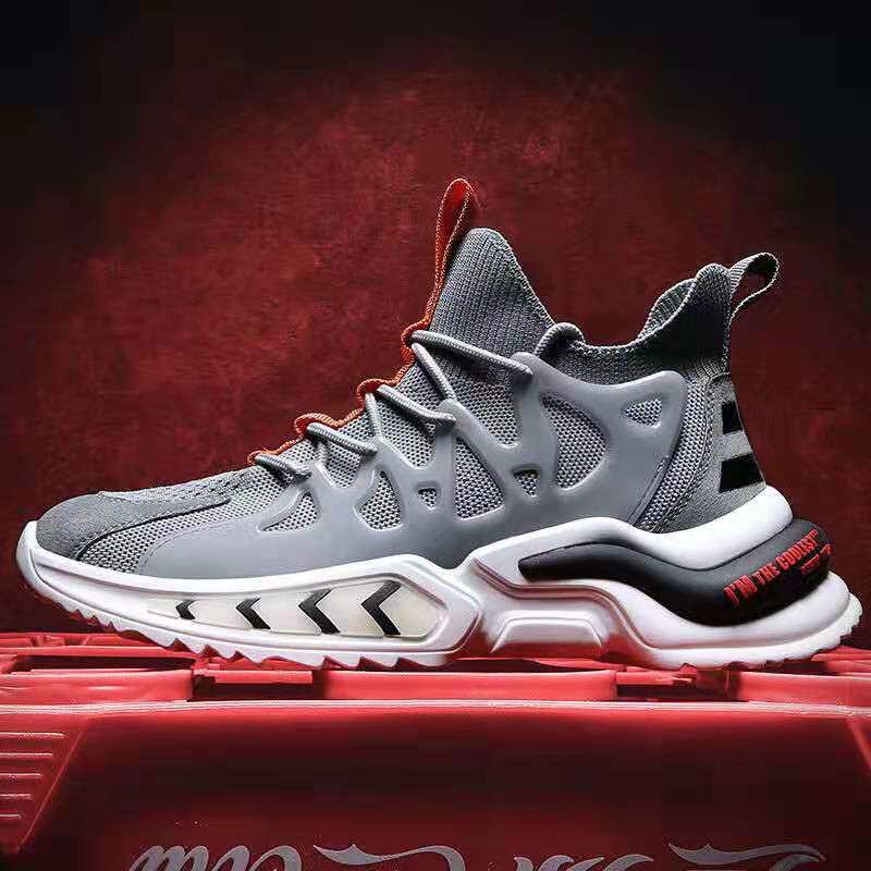 Picture of New Fashion Classic Men Flyweather Comfortables Non-Leather Casual Lightweight Jogging Sports - Sneakers For Men - Light Ash