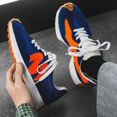 Picture of Men's shoes with color matching Forrest Gump shoes 2021 new sports casual shoes Korean style trendy shoes low-top breathable running men's shoes B - Blue