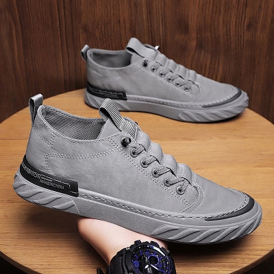 Picture of Men's shoes 2024 new silk casual cloth shoes breathable board shoes canvas men's shoes gray - Grey