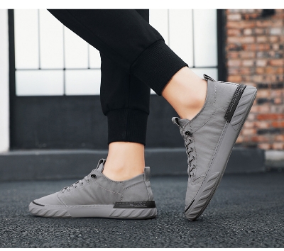 Picture of Men's shoes 2024 new silk casual cloth shoes breathable board shoes canvas men's shoes gray - Grey
