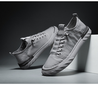 Picture of Men's shoes 2024 new silk casual cloth shoes breathable board shoes canvas men's shoes gray - Grey
