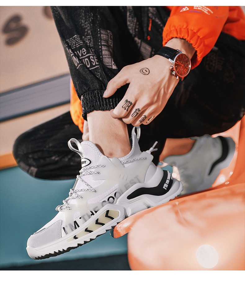 Picture of shoes for men flying woven breathable trendy men's shoes -casual sneaker spring sneakers for men