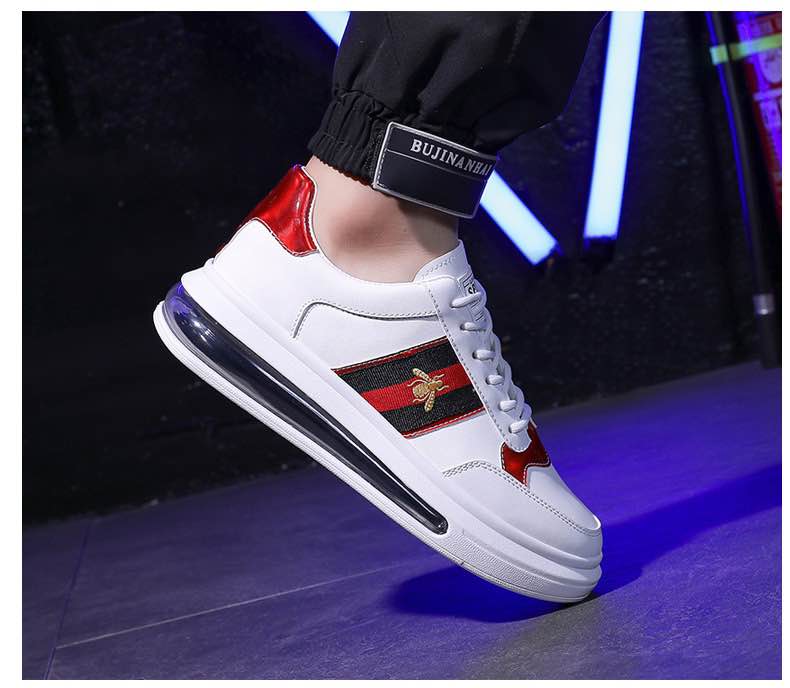 Picture of Men's shoes low-top thick-shoes for men fashion all-match breathable mesh sneaker soft-soled comfortable color matching casual shoes for men - Black