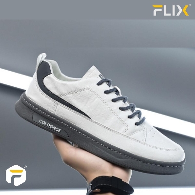 Picture of New Men's shoes Korean Version Fashion All-Match shoes for men Trendy Low-Top Flat European Sneaker White - Sneakers For Men - White
