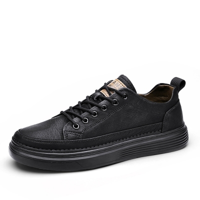 Picture of New Fashion Men's shoes Trendy Sneaker Waterproof Shoes for men Work Shoes Leather - Sneakers For Men - Black