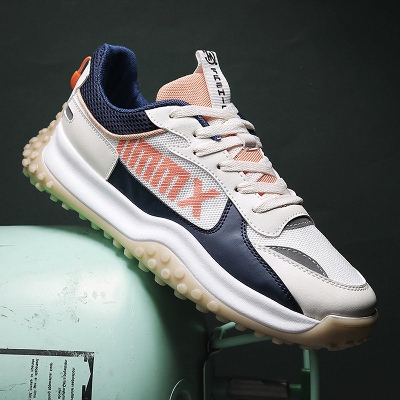 Picture of Korean version of the new couple old shoes hit color men's all-match net red Forrest Gump shoes - Cream