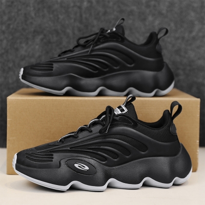 Picture of Men's shoes autumn breathable sneaker 2024 new soft-soled shoes for men all-match Black sneaker for men - Black