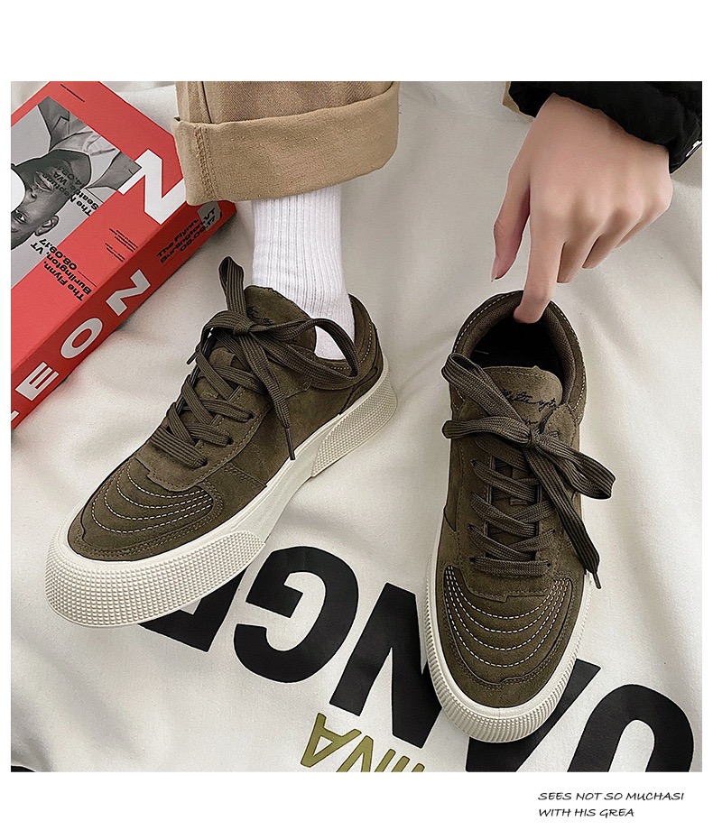 Picture of New skateboard shoes for men  INS casual sneaker men's shoes sneakers for men - Army Green