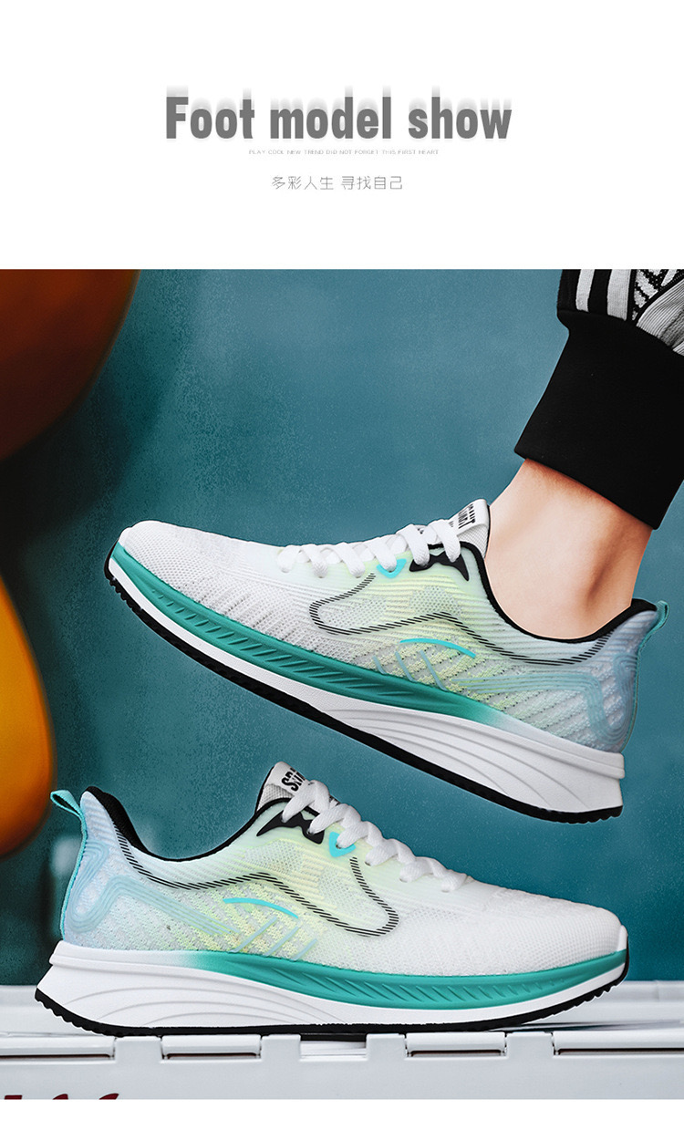 Picture of Shoes for men new breathable thin comfortable sneaker mesh outdoor leisure mesh sneakers for men White - White