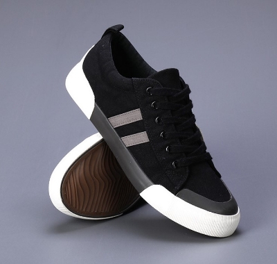 Picture of Flix Footwear shoes for men Summer breathable new versatile sports men's canvas shoes casual shoes lace-up running shoes sneakers for men - Black